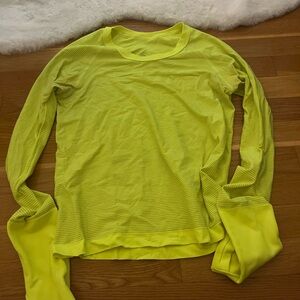 Bright Yellow Long Sleeve Lululemon Top
